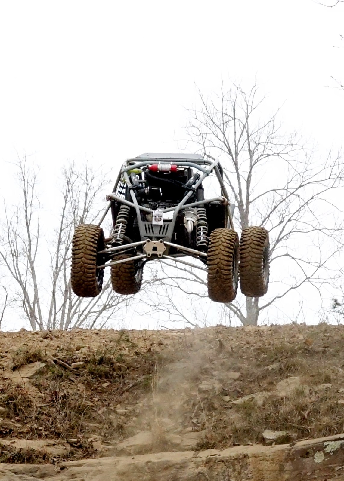 Buggy catching air on the hill